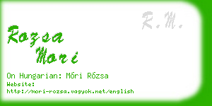 rozsa mori business card